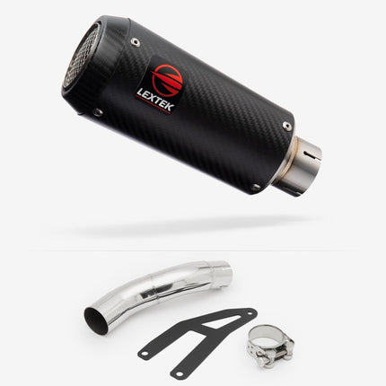 Lextek Carbon Fibre CP9C 180mm Exhaust with Low Level Link Pipe