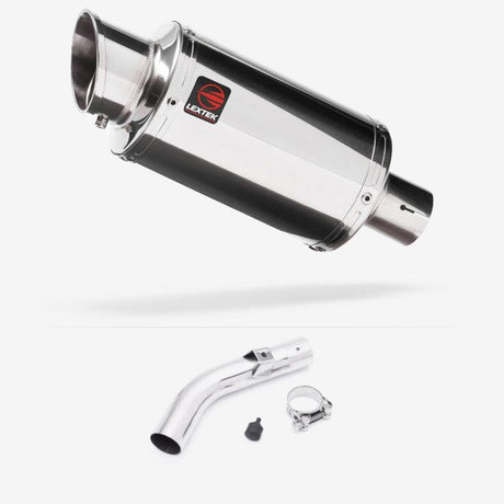 Lextek YP4 S/Steel Stubby Exhaust 200mm with Link Pipe for Honda VFR800X Crossrunner (11-14)