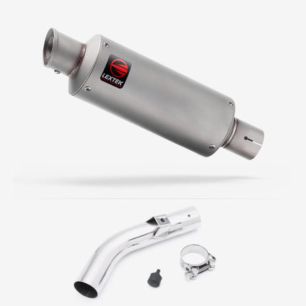 Lextek Matt Stainless Steel GP1 240mm Exhaust with Link Pipe for Honda VFR800X Crossrunner (11-14)