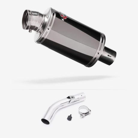 Lextek OP15 Dark Tint Stainless Exhaust 200mm with Link Pipe for Honda VFR800X Crossrunner (11-14)