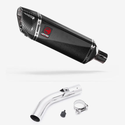 Lextek Carbon Fibre SP9C 300mm Exhaust with Link Pipe for Honda VFR800X Crossrunner (11-14)