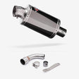 Lextek OP15 Dark Tint Stainless Exhaust 200mm with Link Pipe for Benelli TNT 125/135 (17-20)