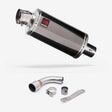 Lextek OP16 Dark Tint Stainless Exhaust 250mm with Link Pipe for Benelli TNT 125/135 (17-20)