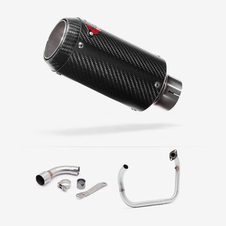 Lextek CP8C Full Carbon Exhaust System 150mm Single Underseat for Benelli TNT 125/135 (17-20)