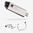 Lextek RP2 Gloss S/Steel Oval Exhaust System 300mm for Benelli TNT 125/135 (17-20)