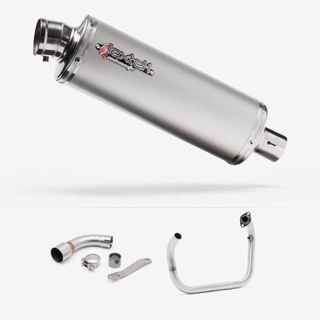 Lextek OP1 Matt S/Steel Exhaust System 350mm for Benelli TNT 125/135 (17-20)