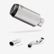 Lextek CP1 Matt S/Steel Carbon Tip Exhaust 150mm with De-Cat Link Pipe for KTM 790 Duke (18-21)