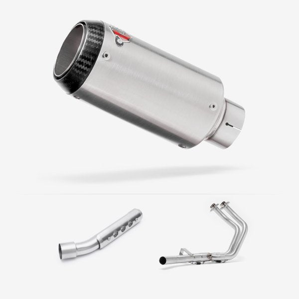 Lextek CP1 Matt S/Steel Carbon Tip Exhaust 150mm for Yamaha Tenere 700 (19-)