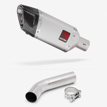 Lextek Matt Stainless Steel SP5 200mm Exhaust with Link Pipe for Honda VFR400 NC21 (85-88)
