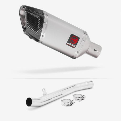 Lextek SP5 Matt Stainless Steel Exhaust 200mm with Link Pipe for Suzuki GSF1200 Bandit (96-06)