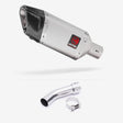 Lextek SP5 Matt Stainless Steel Exhaust 200mm with Link Pipe for Yamaha FZ8 Fazer (10-16)