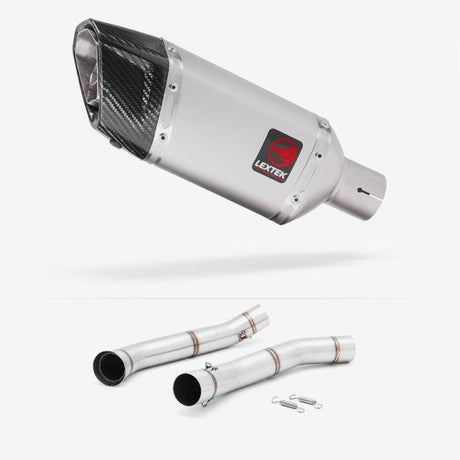 Lextek SP5 Matt Stainless Steel Exhaust 200mm with Link Pipe for KTM 690 Duke (12-15)