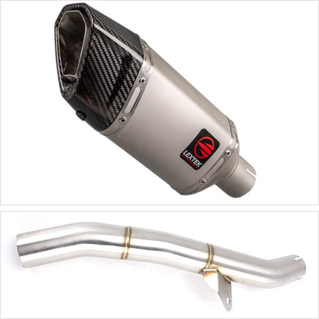 Lextek SP5 Matt Stainless Steel Exhaust 200mm with Link Pipe for Honda CBR600 F/FR/FS (01-02)