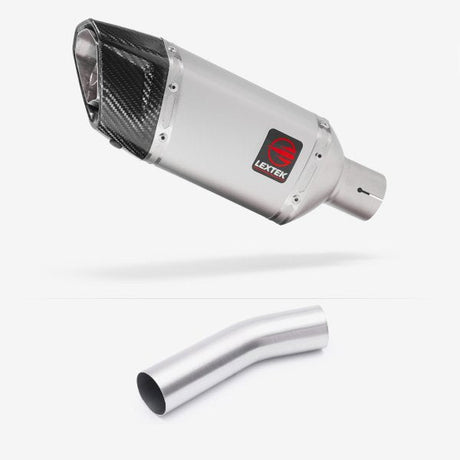 Lextek SP5 Matt Stainless Steel Exhaust 200mm with Link Pipe for Kawasaki ZX-10R Ninja (08-10)