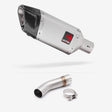 Lextek SP5 Matt Stainless Steel Exhaust 200mm with Link Pipe for Suzuki SV650 (03-15)