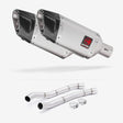 Lextek SP5 Matt Stainless Steel Exhaust 200mm with Link Pipes for Kawasaki ZZR1400 (12-19)