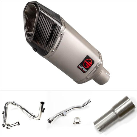 Lextek SP5 Matt Stainless Steel Exhaust System 200mm for Yamaha WR 125 R X (09-16)
