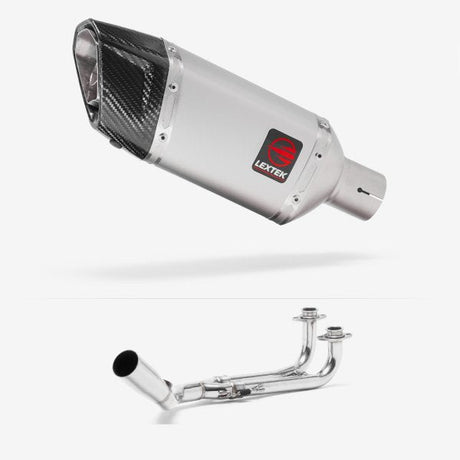 Lextek SP5 Matt Stainless Steel Exhaust System 200mm for Yamaha T-Max 530 (14-16)