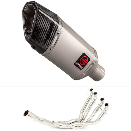 Lextek SP5 Matt Stainless Steel Exhaust System 200mm for Kawasaki ZX-10R Ninja (10-17)