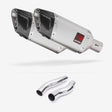 Lextek SP5 Matt Stainless Steel Exhaust 200mm with Link Pipes for Kawasaki Z1000 (14-19)