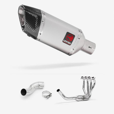 Lextek SP5 Matt Stainless Steel Exhaust System 200mm for Kawasaki Z900 (17-19)