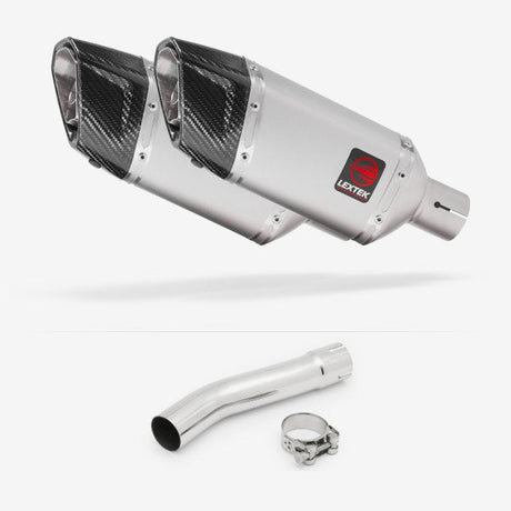 Lextek SP5 Matt Stainless Steel Exhaust 200mm with Link Pipe for Yamaha XJR 1300 (07-16)