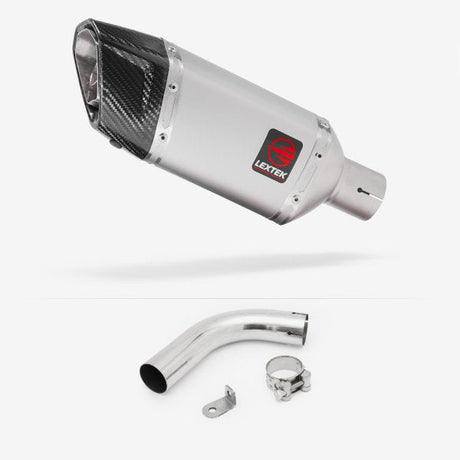 Lextek SP5 Matt Stainless Steel Exhaust 200mm with Link Pipe for Honda CB1000R (08-17)