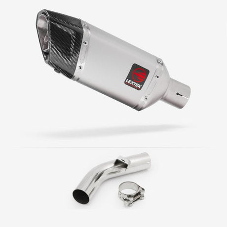 Lextek SP5 Matt Stainless Steel Exhaust 200mm with Link Pipe for Honda VFR800 X Crossrunner (11-14)