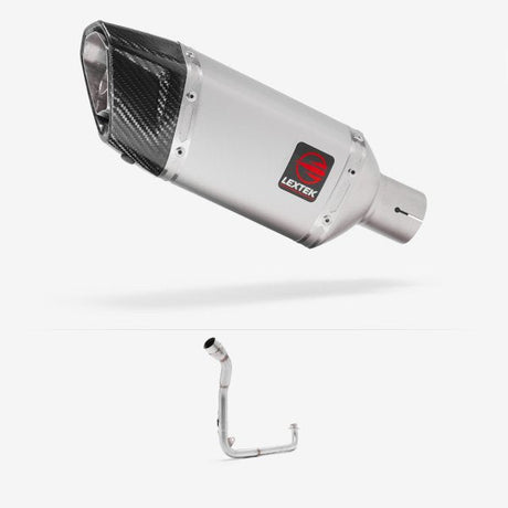 Lextek SP5 Matt Stainless Steel Exhaust System 200mm Single Underseat