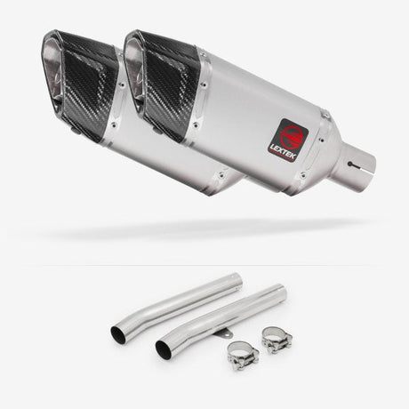 Lextek SP5 Matt Stainless Steel Exhaust 200mm with Link Pipes for Honda CBR1100XX Blackbird (96-07)