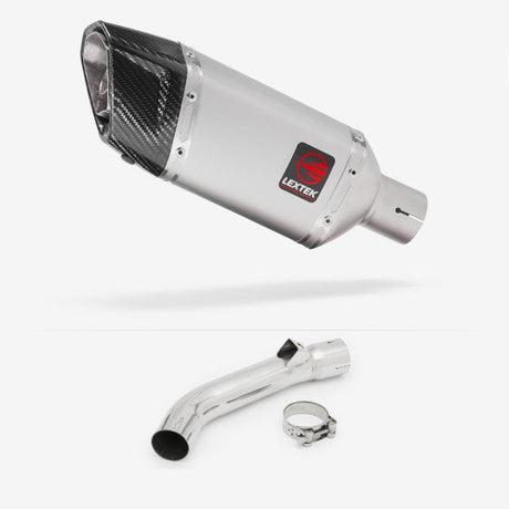 Lextek SP5 Matt Stainless Steel Exhaust 200mm with Link Pipe for Honda VFR 800 (97-01)