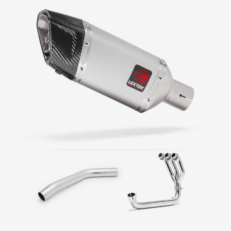 Lextek SP5 Matt Stainless Steel Exhaust System 200mm for Triumph Tiger 800 (10-21)
