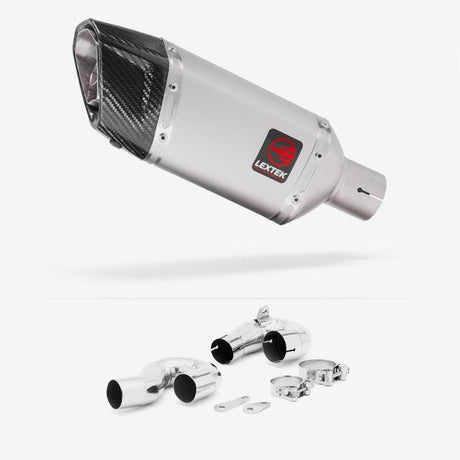 Lextek SP5 Matt Stainless Steel Exhaust 200mm with Link Pipe for Honda CBR1000RR Fireblade (14-16)