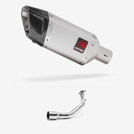 Lextek SP5 Matt Stainless Steel Exhaust System 200mm for Lexmoto Milano 125