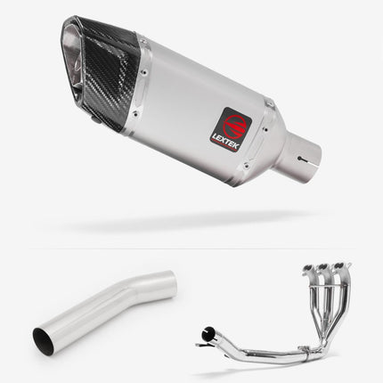 Lextek Matt Stainless Steel SP5 200mm Exhaust with Link Pipe for Triumph Sprint GT 1050 (10-17)