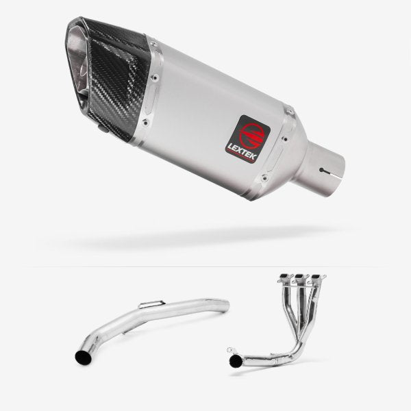 Lextek SP5 Matt Stainless Steel Exhaust System 200mm for Triumph Explorer 1200 (12-18)