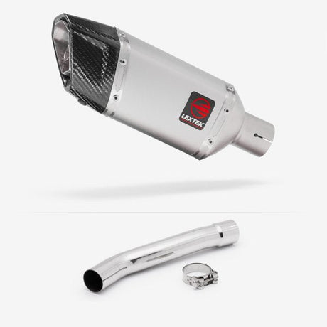 Lextek SP5 Matt Stainless Steel Exhaust 200mm with Link Pipe for Yamaha YZF R6 (03-05)