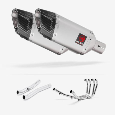 Lextek SP5 Matt Stainless Steel Exhaust System 200mm for Suzuki GSX 1400 (01-04)