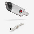 Lextek SP5 Matt Stainless Steel Exhaust 200mm High Level with Link Pipe for Yamaha YZF R6 (17-22)