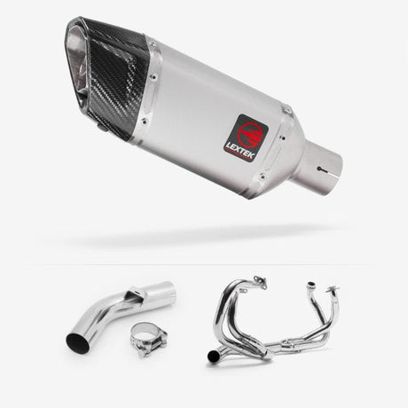 Lextek SP5 Matt Stainless Steel Exhaust System 200mm for Honda VFR800 X Crossrunner (11-14)