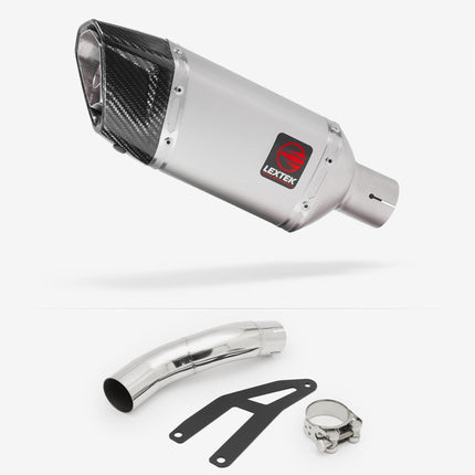 Lextek Matt Stainless Steel SP5 200mm Exhaust with Low Level Link Pipe