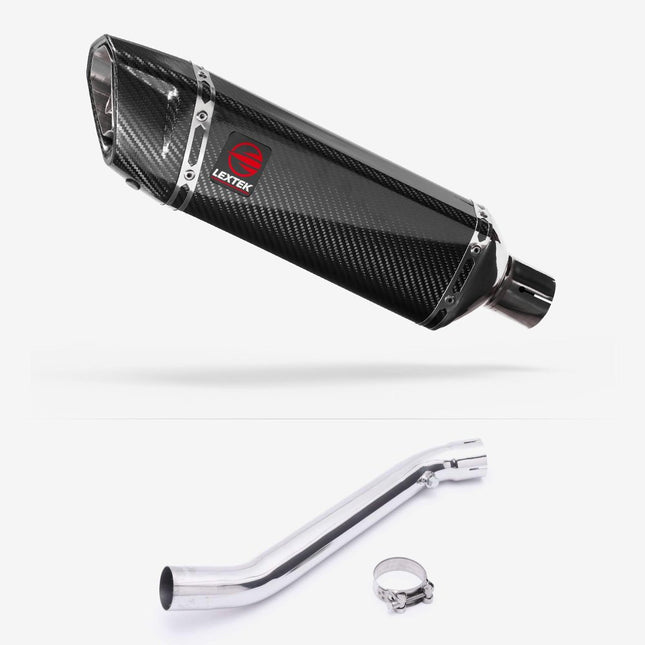 Lextek Carbon Fibre SP9C 300mm Exhaust with Link Pipe for Kawasaki ZX-10R Ninja (11-16)