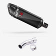 Lextek SP9C Gloss Carbon Fibre Exhaust 300mm with Link Pipe for Yamaha FZ8 Fazer (10-16)