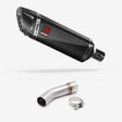 Lextek SP9C Gloss Carbon Fibre Exhaust 300mm with Link Pipe for Suzuki SV650 (03-15)