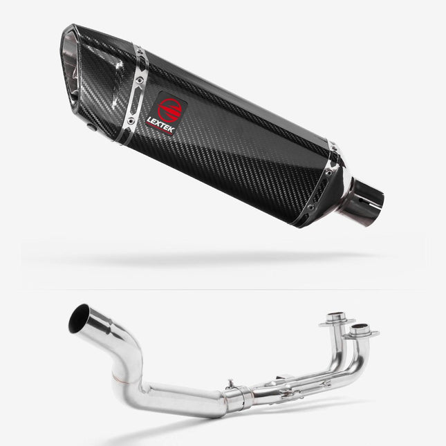 Lextek Carbon Fibre SP9C 300mm Exhaust System for Yamaha T-Max 500 (01-11)