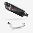 Lextek SP9C Gloss Carbon Fibre Exhaust System 300mm for Yamaha T-Max 500 (02-13)