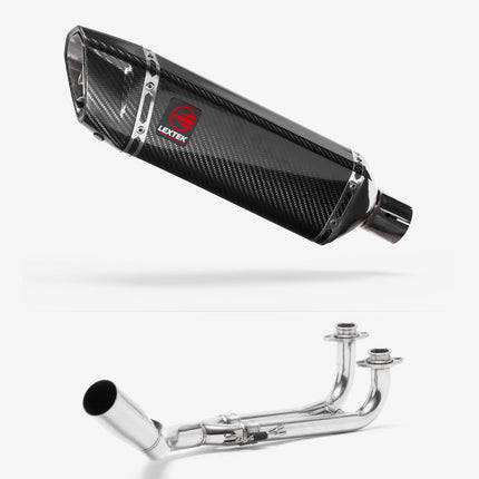 Lextek Carbon Fibre SP9C 300mm Exhaust System for Yamaha T-Max 500/530 (12-17)
