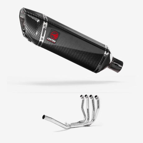 Lextek SP9C Gloss Carbon Fibre Exhaust System 300mm for Suzuki GSX 1300 R Hayabusa (99-07)