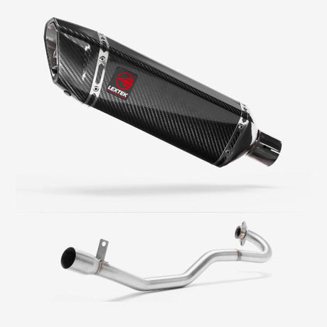 Lextek SP9C Gloss Carbon Fibre Exhaust System 300mm for Lexmoto Adrenaline (EFI) 125