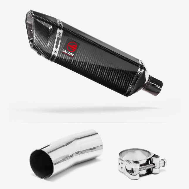 Lextek Carbon Fibre SP9C 300mm Exhaust with Link Pipe for Suzuki GSXR 1000 (12-22)